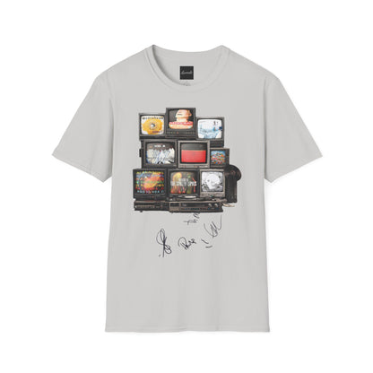 Radiohead Retro TV Stack Collage T-Shirt