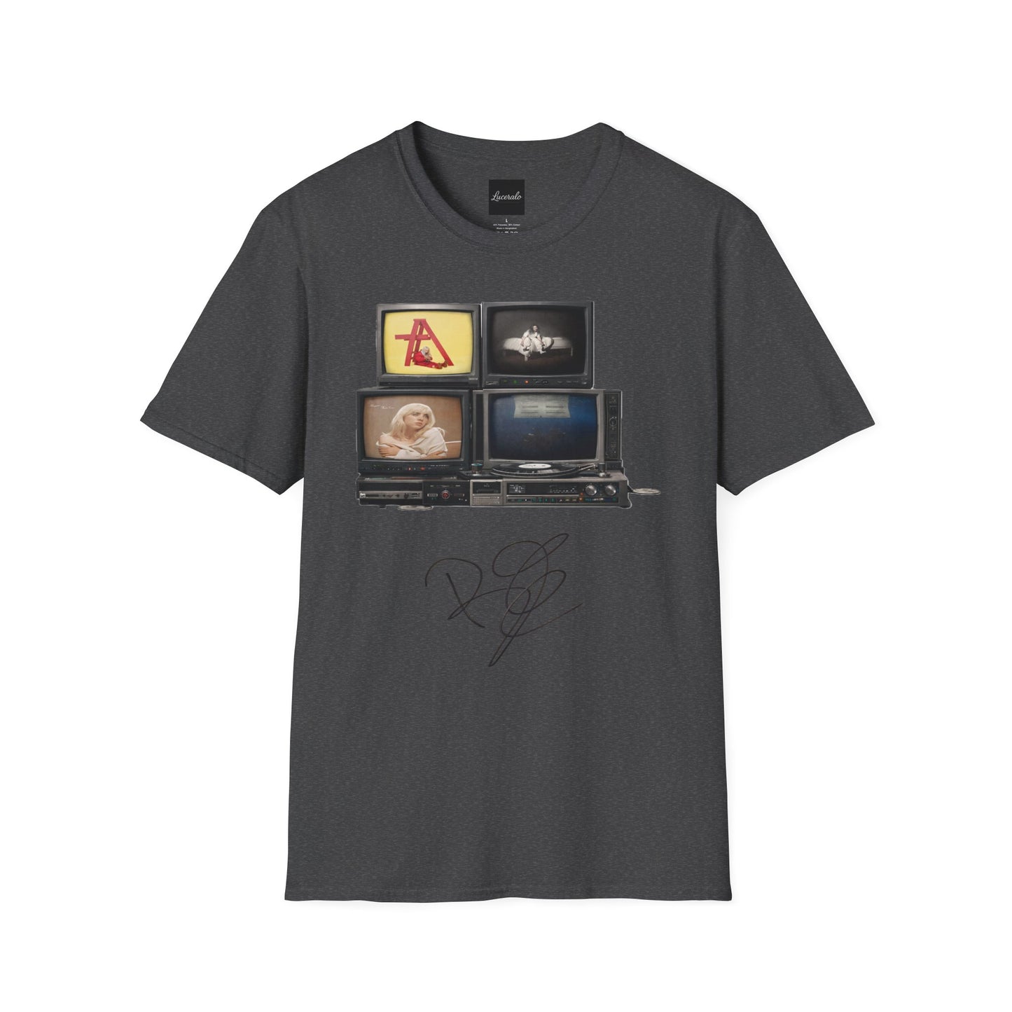 Alt Pop Retro TV Stack Collage T-Shirt