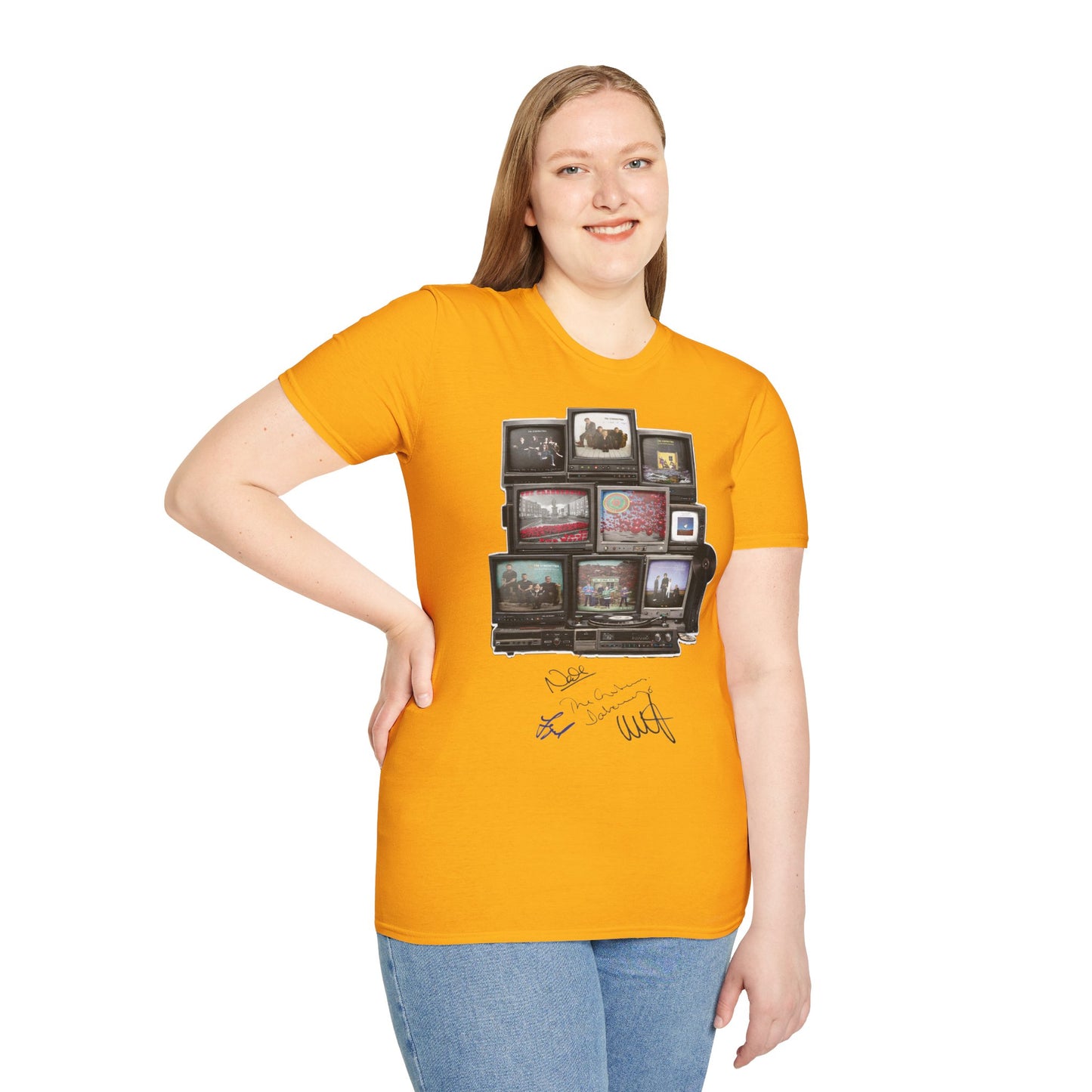The Cranberries Retro Tv Stack Collage T-Shirt