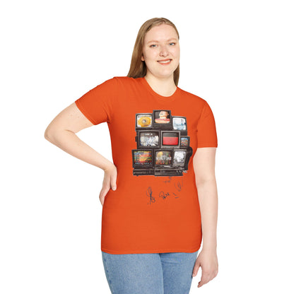 Radiohead Retro TV Stack Collage T-Shirt