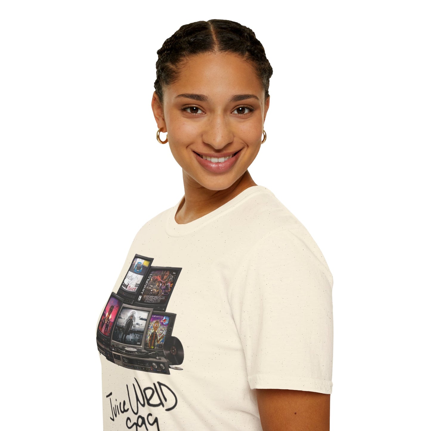 Juice Wrld Retro TV Stack Collage T-Shirt