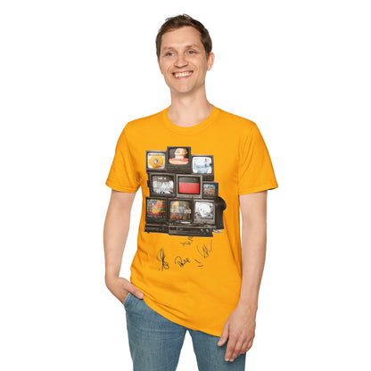 Radiohead Retro TV Stack Collage T-Shirt