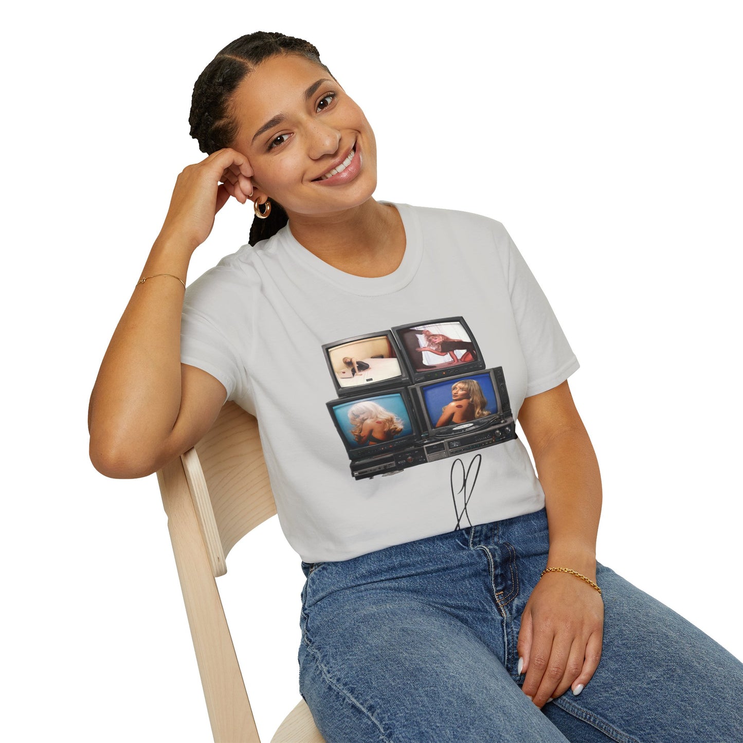 Espresso Era Retro TV Stack Collage T-Shirt