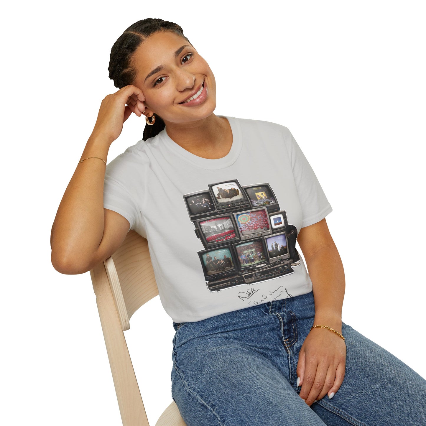 The Cranberries Retro Tv Stack Collage T-Shirt
