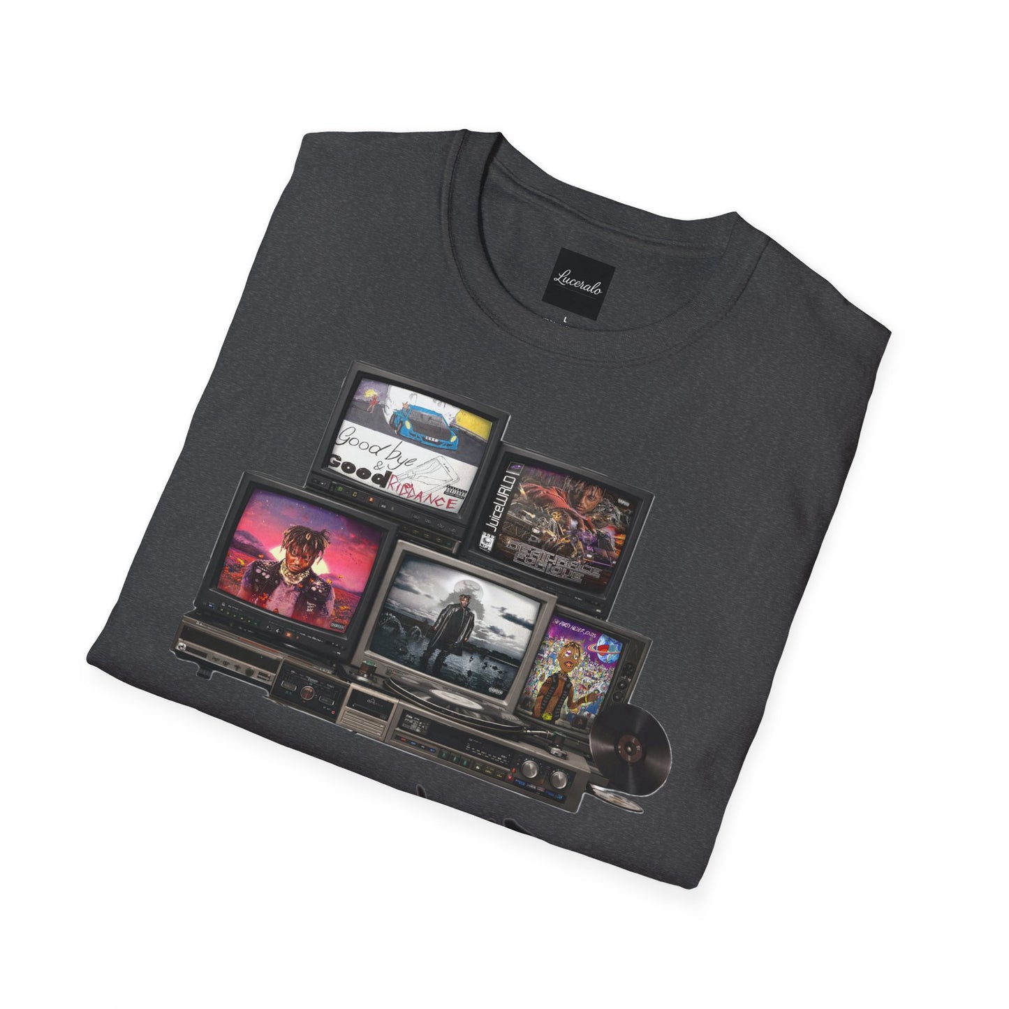 Juice Wrld Retro TV Stack Collage T-Shirt