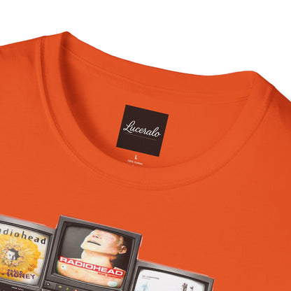 Radiohead Retro TV Stack Collage T-Shirt