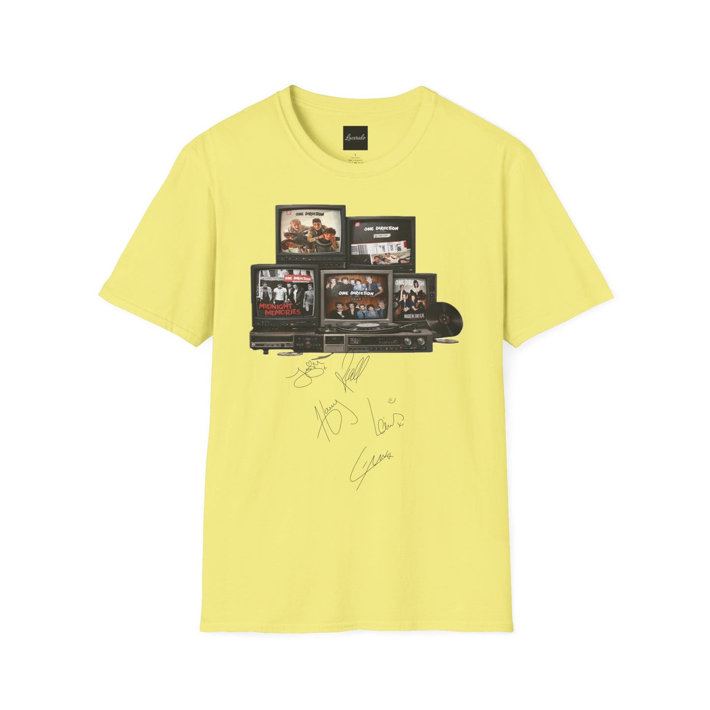 One Direction Retro TV Stack Collage T-Shirt
