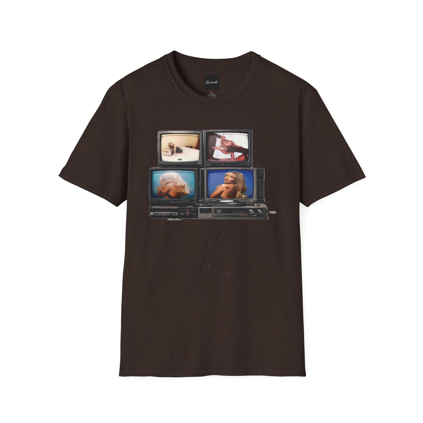 Espresso Era Retro TV Stack Collage T-Shirt