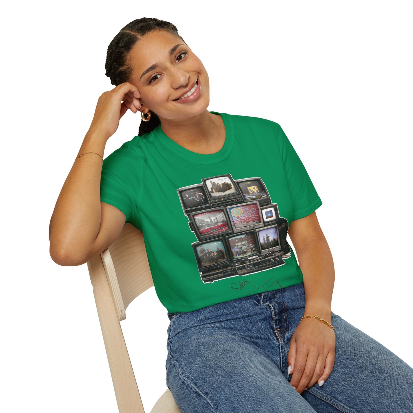 The Cranberries Retro Tv Stack Collage T-Shirt