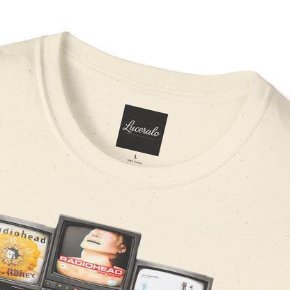 Radiohead Retro TV Stack Collage T-Shirt