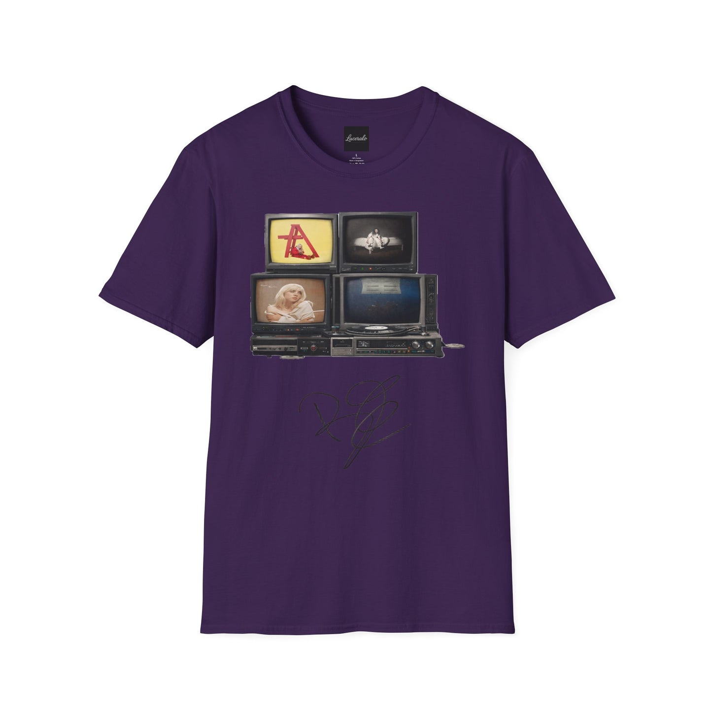 Alt Pop Retro TV Stack Collage T-Shirt