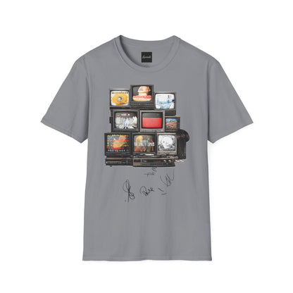 Radiohead Retro TV Stack Collage T-Shirt