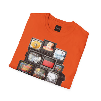 Radiohead Retro TV Stack Collage T-Shirt