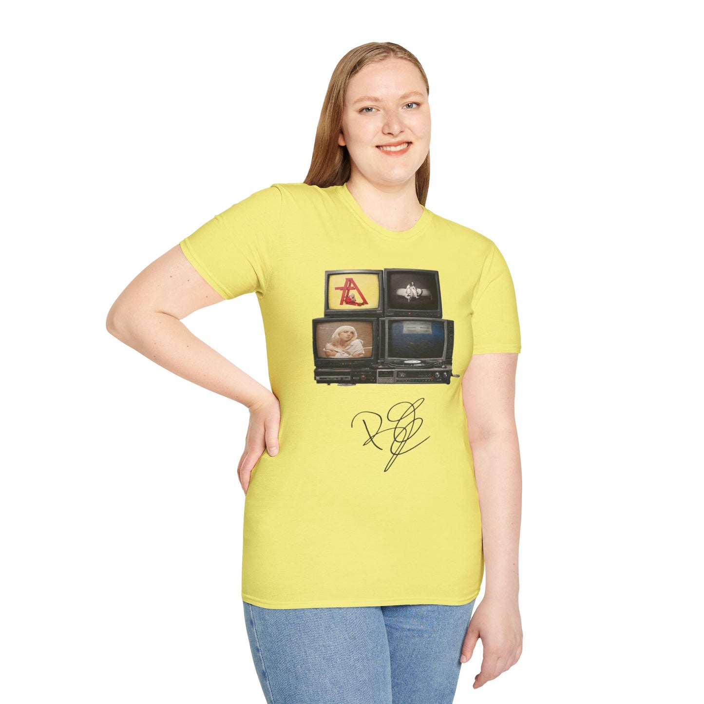 Alt Pop Retro TV Stack Collage T-Shirt