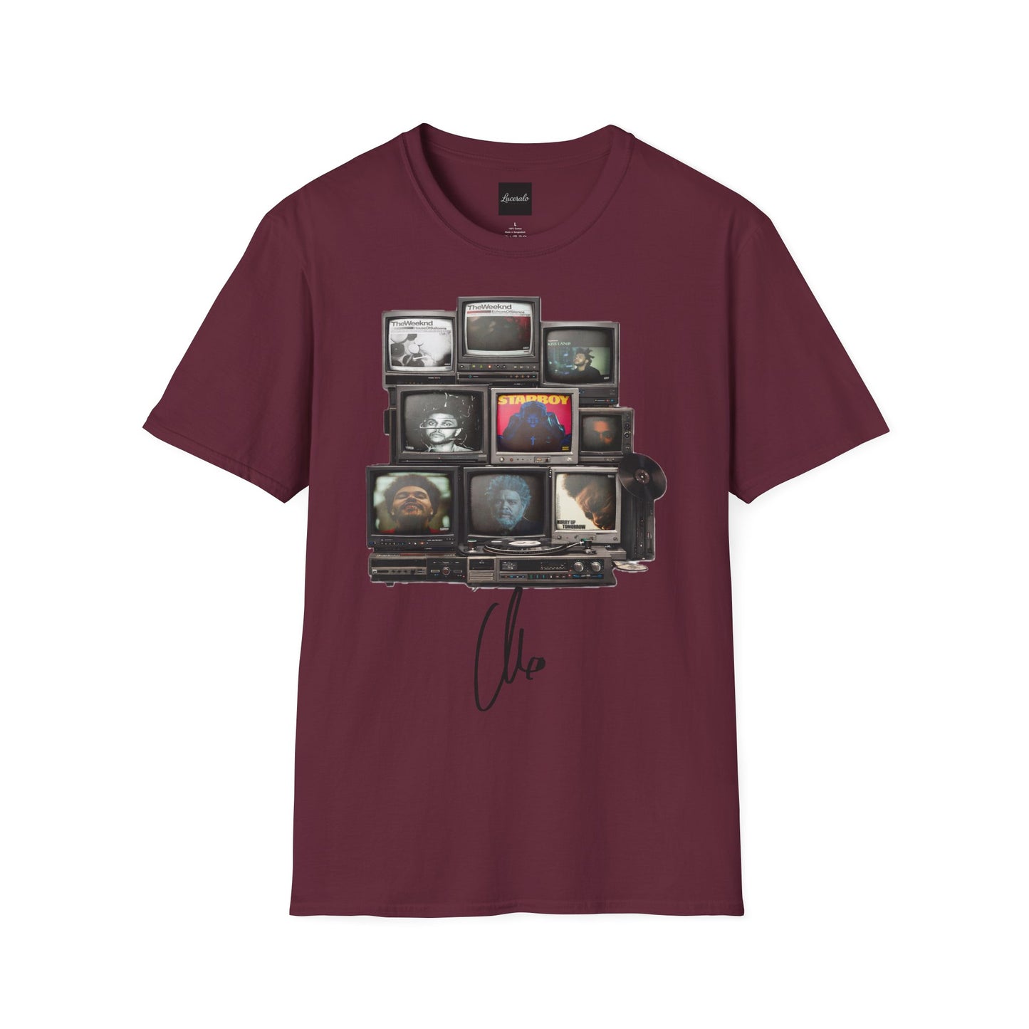 Abel Retro TV Stack Collage T-Shirt
