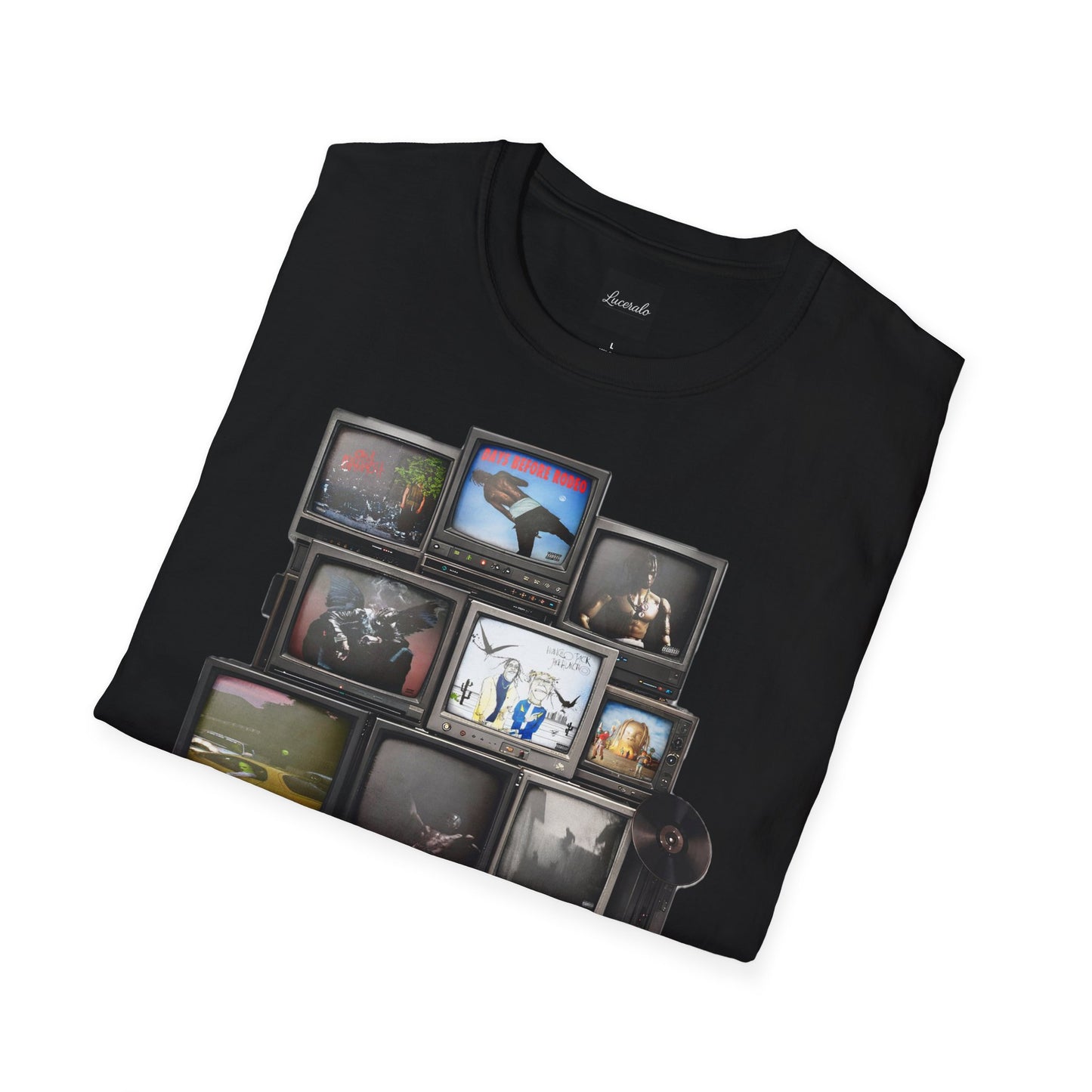 Travis Scott Retro TV Stack Collage T-Shirt
