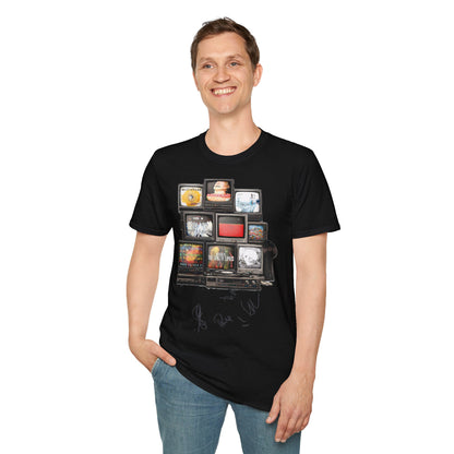 Radiohead Retro TV Stack Collage T-Shirt
