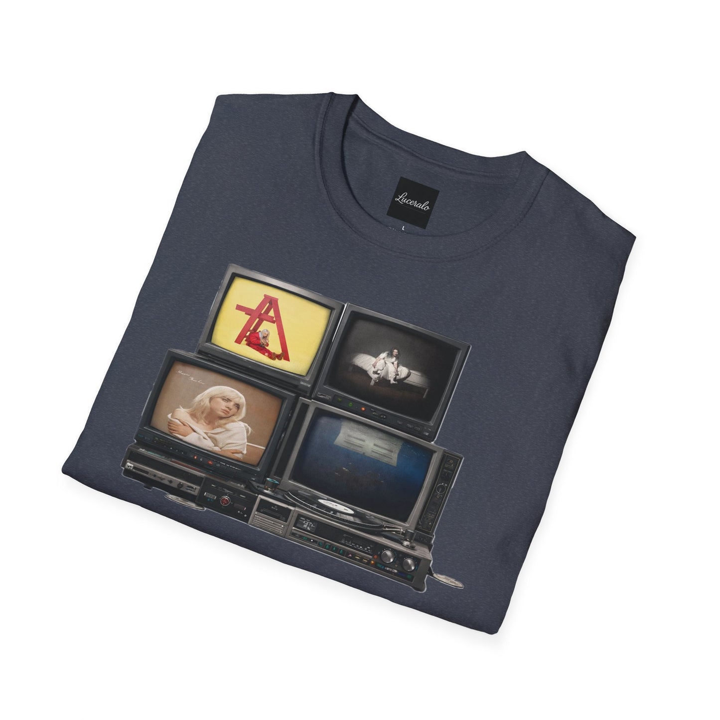 Alt Pop Retro TV Stack Collage T-Shirt