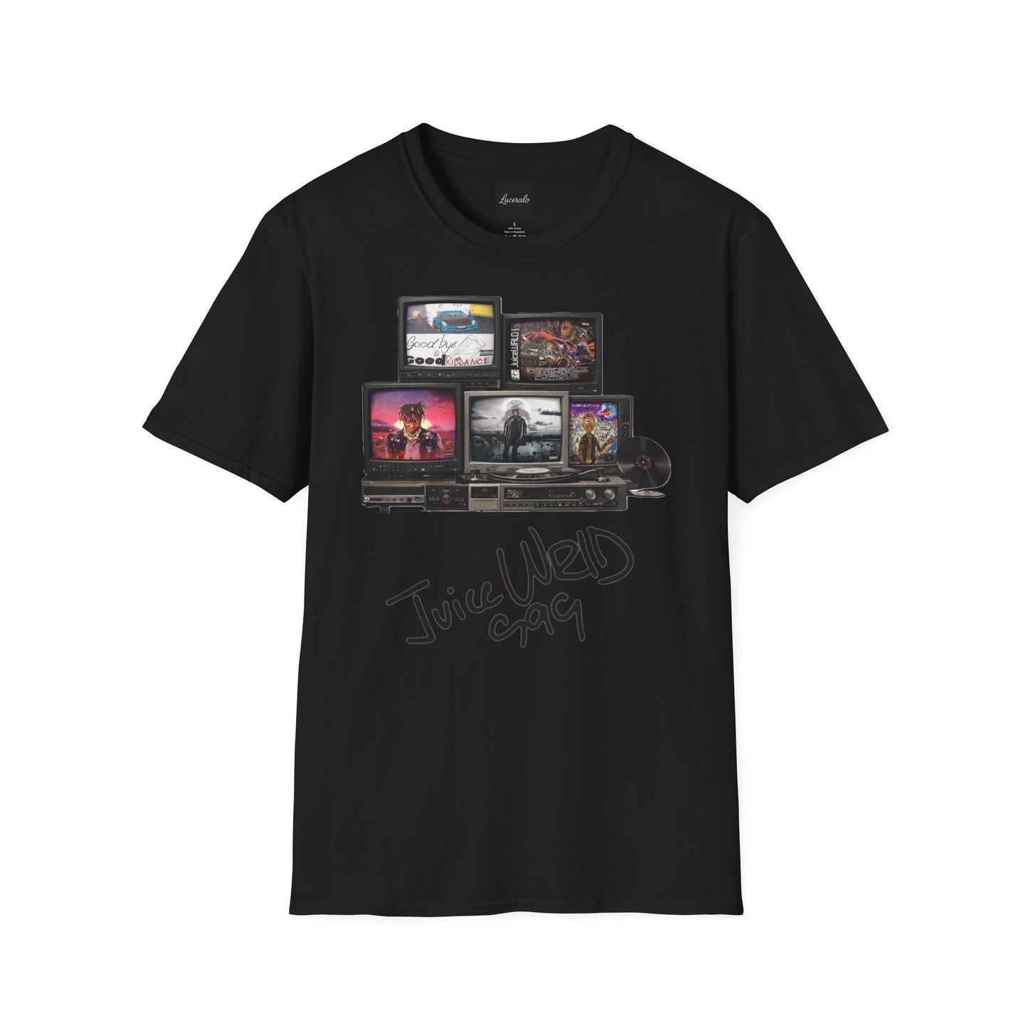 Juice Wrld Retro TV Stack Collage T-Shirt