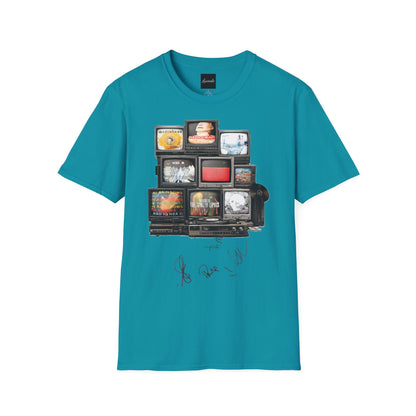 Radiohead Retro TV Stack Collage T-Shirt