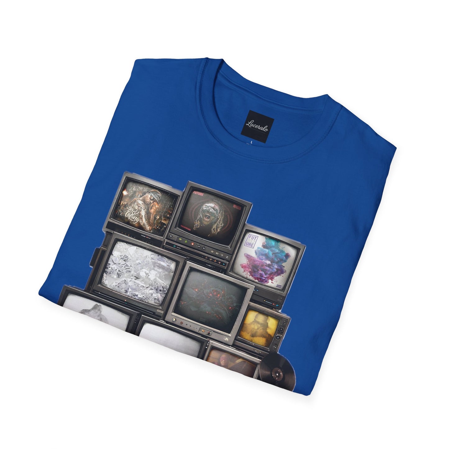 Future Retro TV Stack Collage T-Shirt