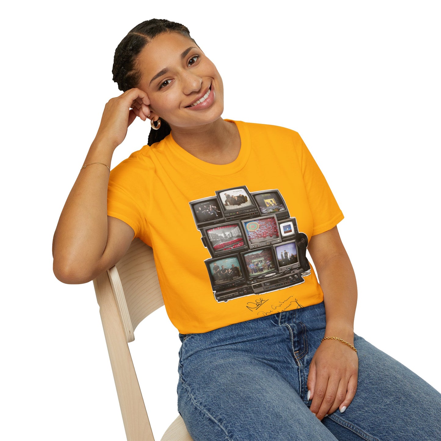 The Cranberries Retro Tv Stack Collage T-Shirt
