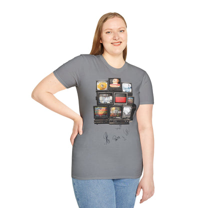 Radiohead Retro TV Stack Collage T-Shirt