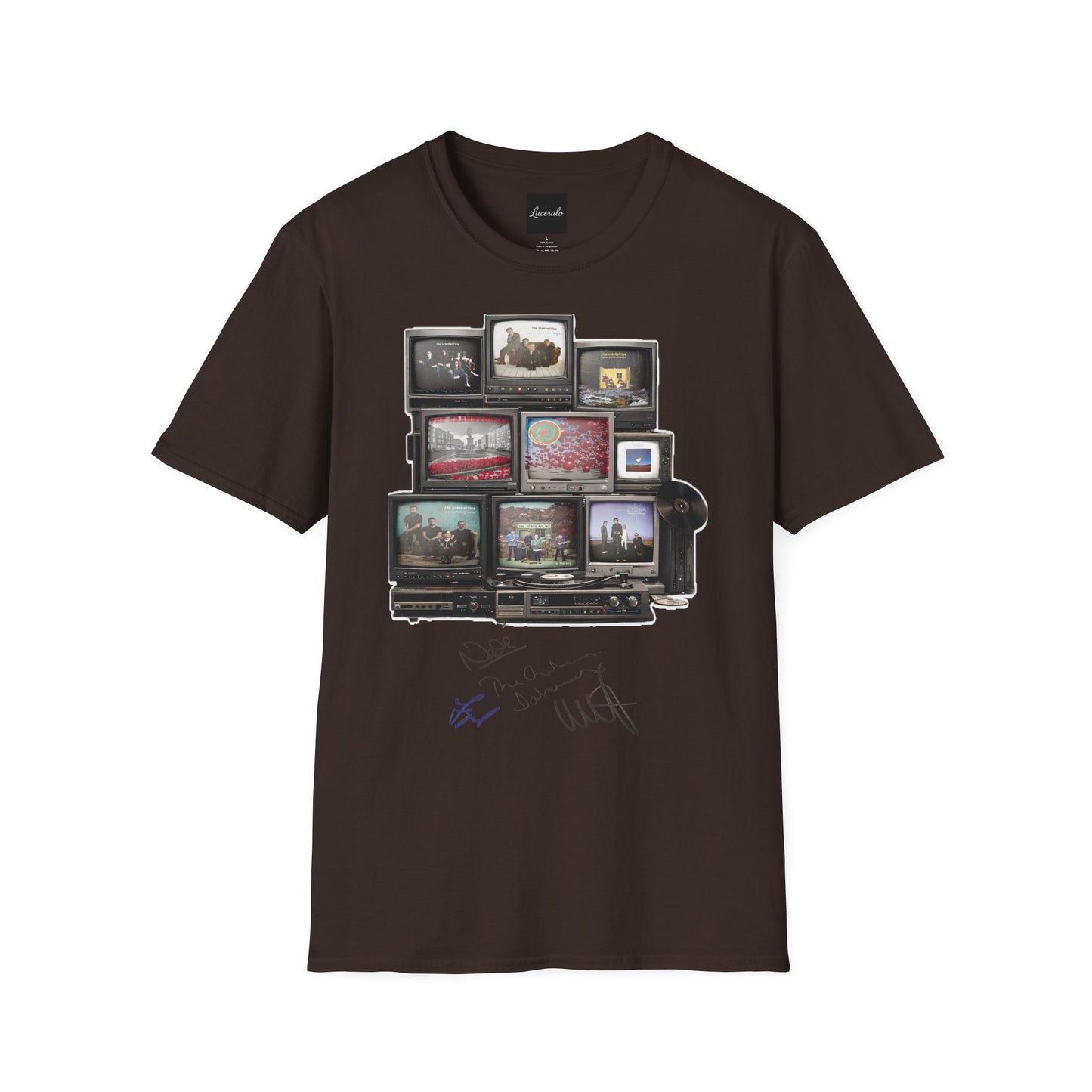 The Cranberries Retro Tv Stack Collage T-Shirt