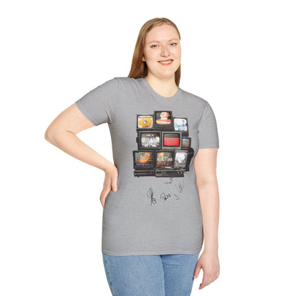 Radiohead Retro TV Stack Collage T-Shirt