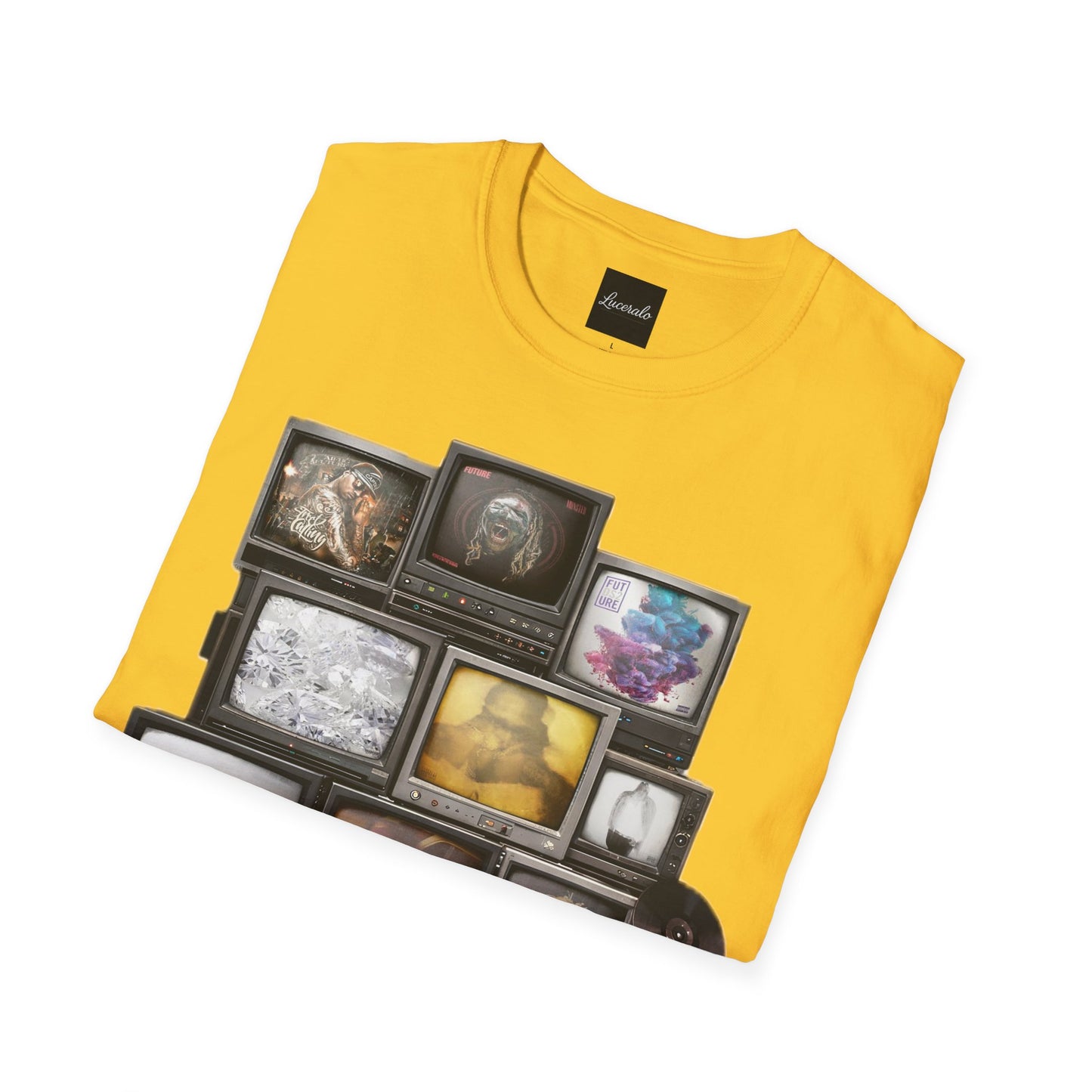 Future Retro TV Stack Collage T-Shirt