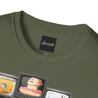 Radiohead Retro TV Stack Collage T-Shirt