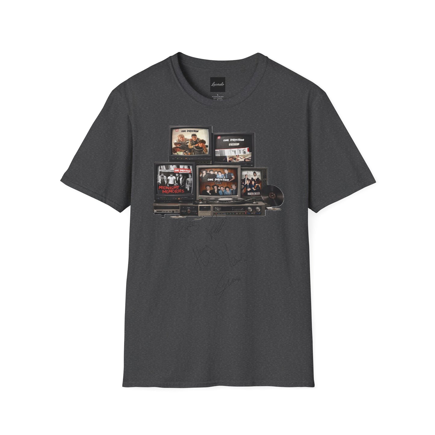 One Direction Retro TV Stack Collage T-Shirt