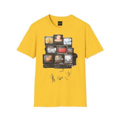 Radiohead Retro TV Stack Collage T-Shirt