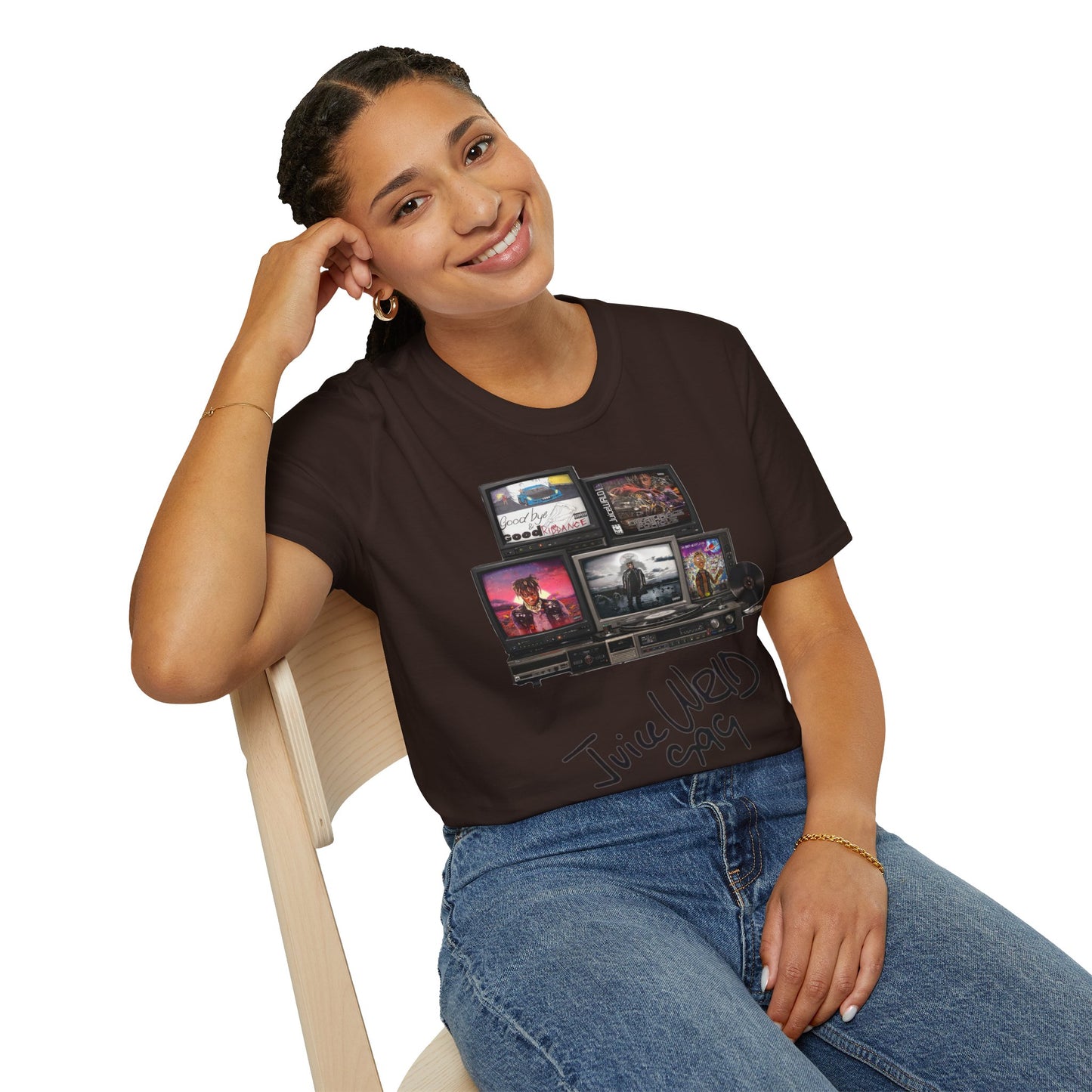 Juice Wrld Retro TV Stack Collage T-Shirt