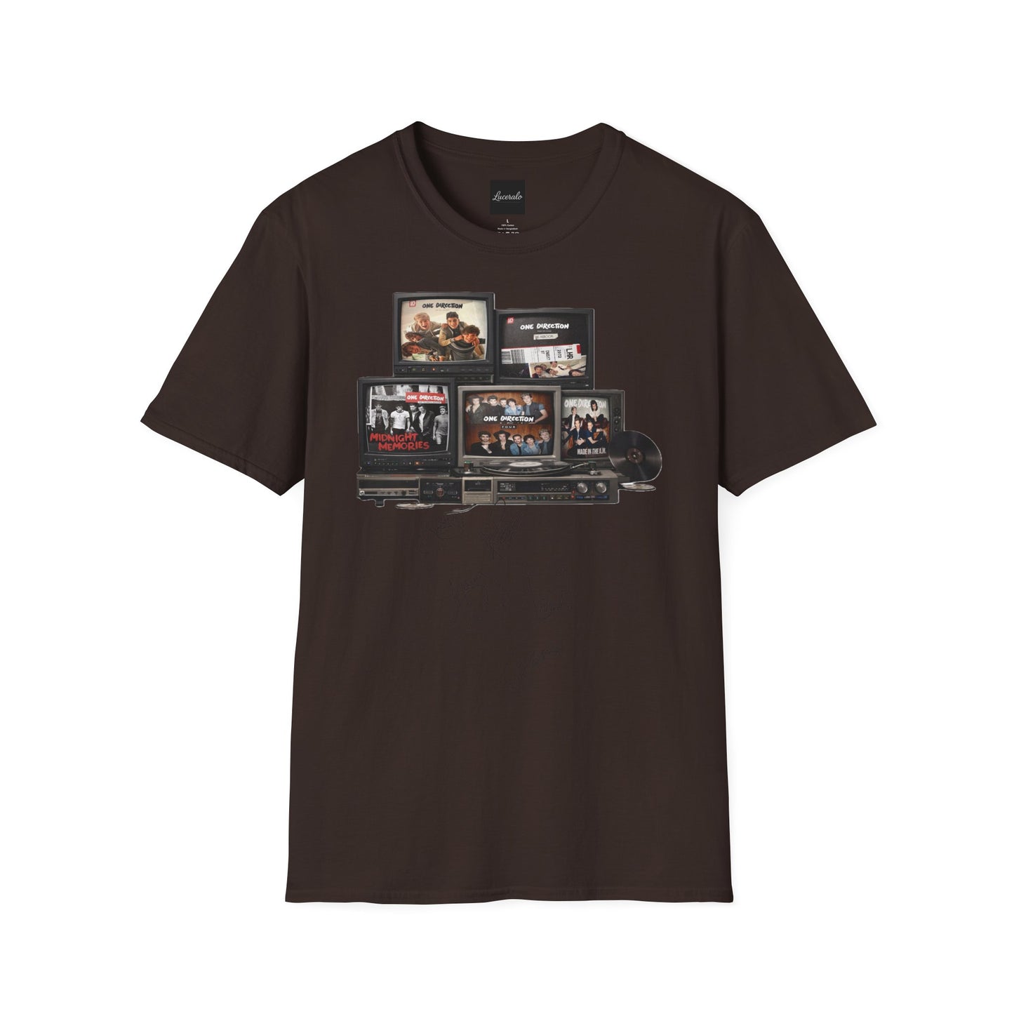 One Direction Retro TV Stack Collage T-Shirt