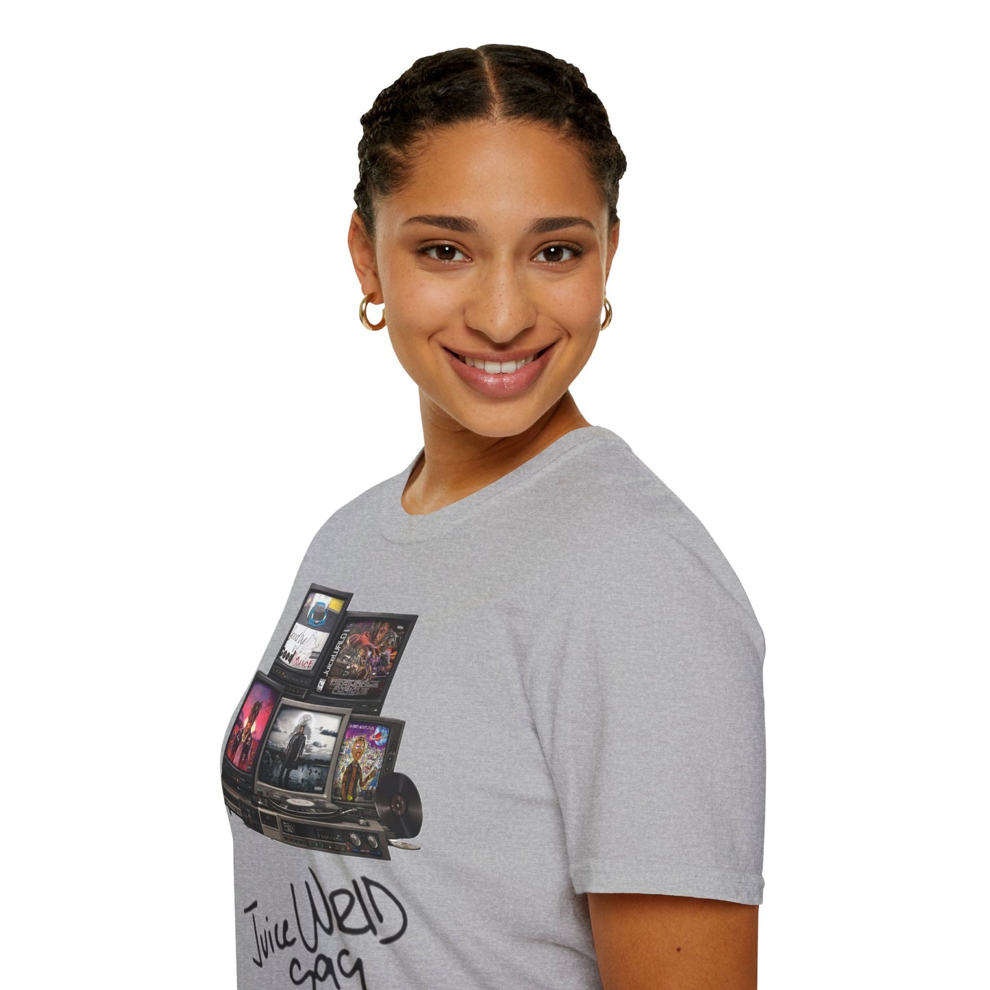 Juice Wrld Retro TV Stack Collage T-Shirt