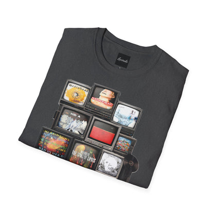 Radiohead Retro TV Stack Collage T-Shirt