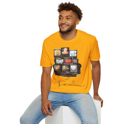 Radiohead Retro TV Stack Collage T-Shirt