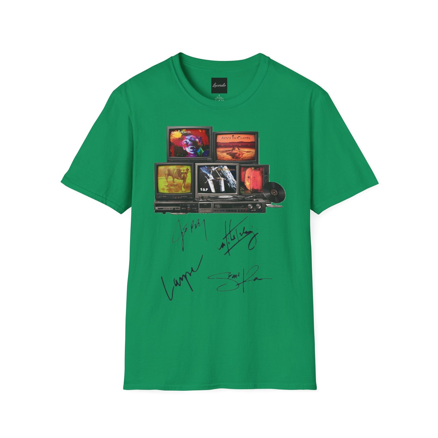 Alice in Chains Retro TV Stack Collage T-Shirt