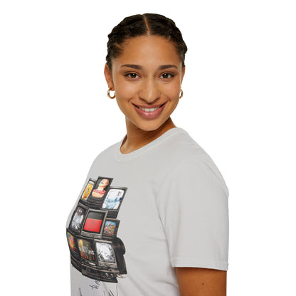 Radiohead Retro TV Stack Collage T-Shirt