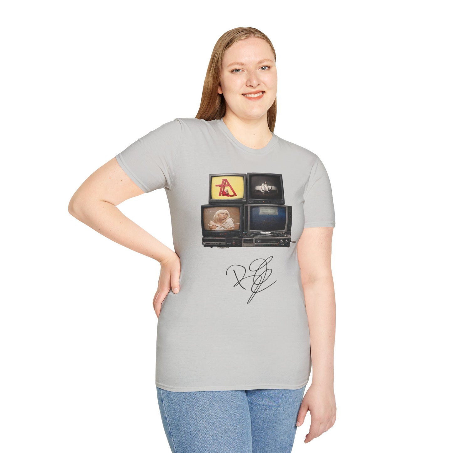 Alt Pop Retro TV Stack Collage T-Shirt