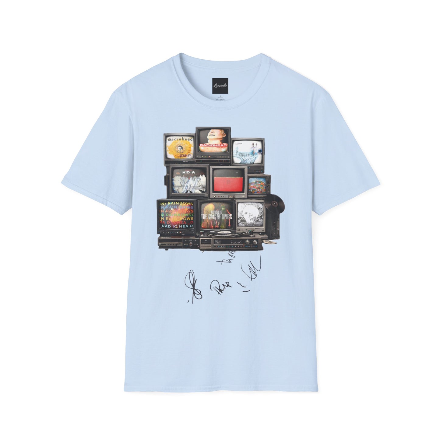 Radiohead Retro TV Stack Collage T-Shirt