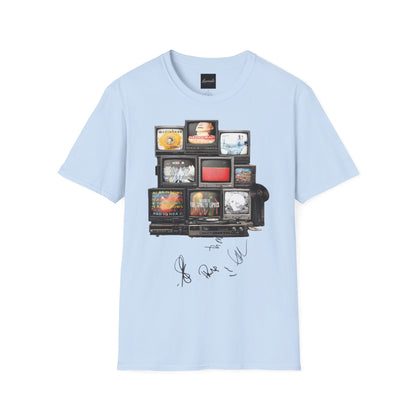 Radiohead Retro TV Stack Collage T-Shirt
