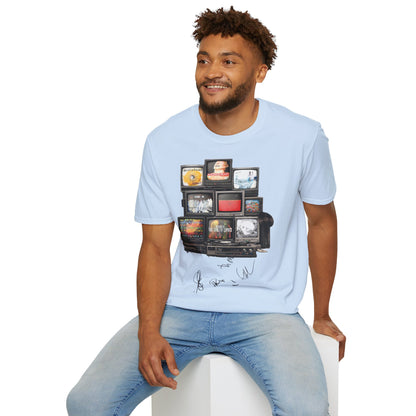 Radiohead Retro TV Stack Collage T-Shirt