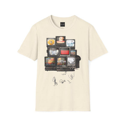 Radiohead Retro TV Stack Collage T-Shirt