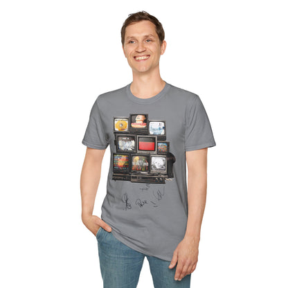 Radiohead Retro TV Stack Collage T-Shirt