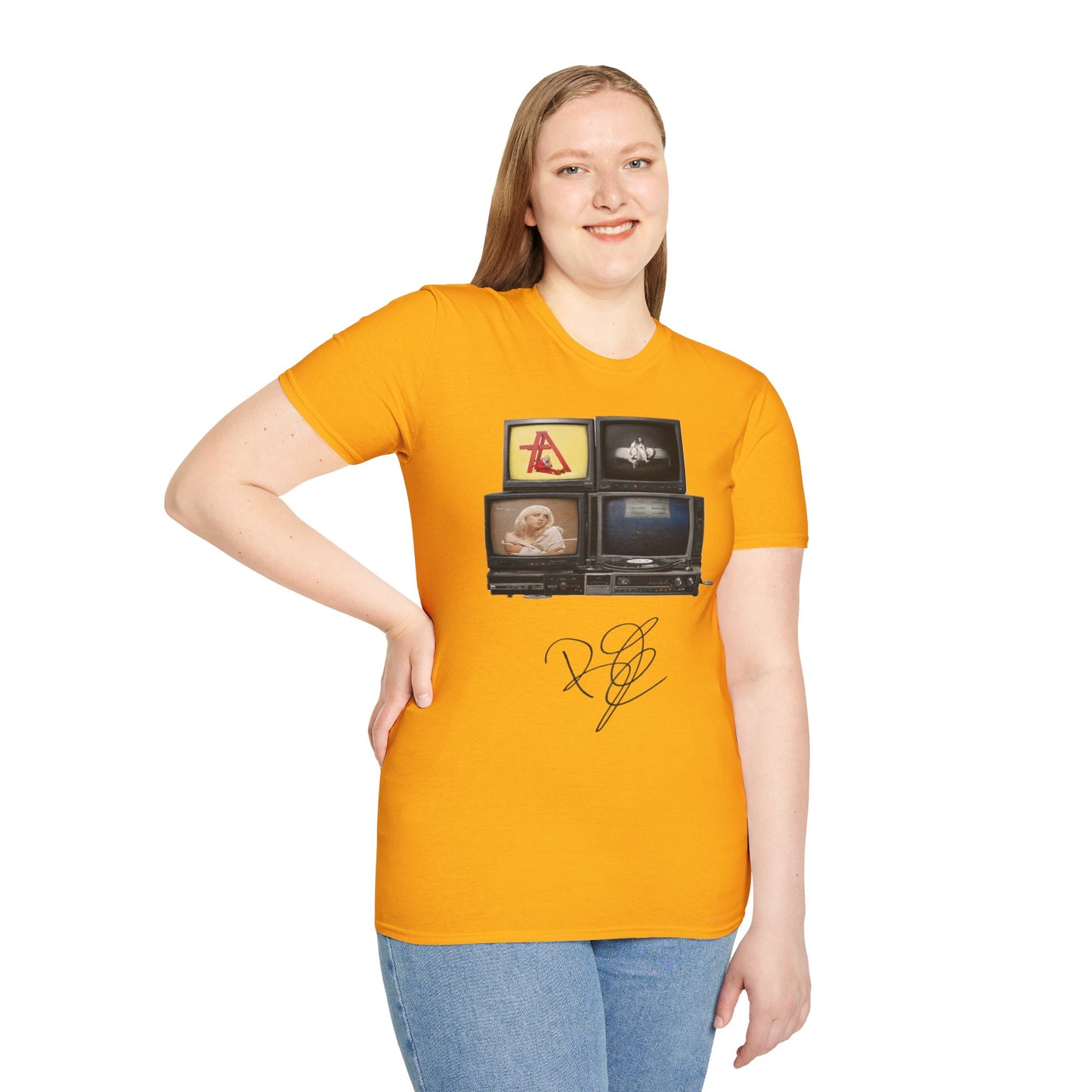 Alt Pop Retro TV Stack Collage T-Shirt