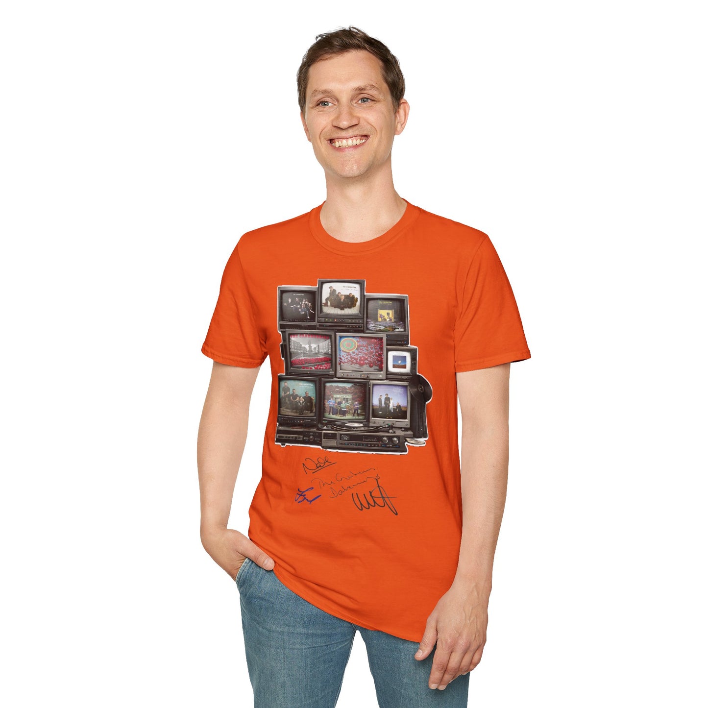 The Cranberries Retro Tv Stack Collage T-Shirt