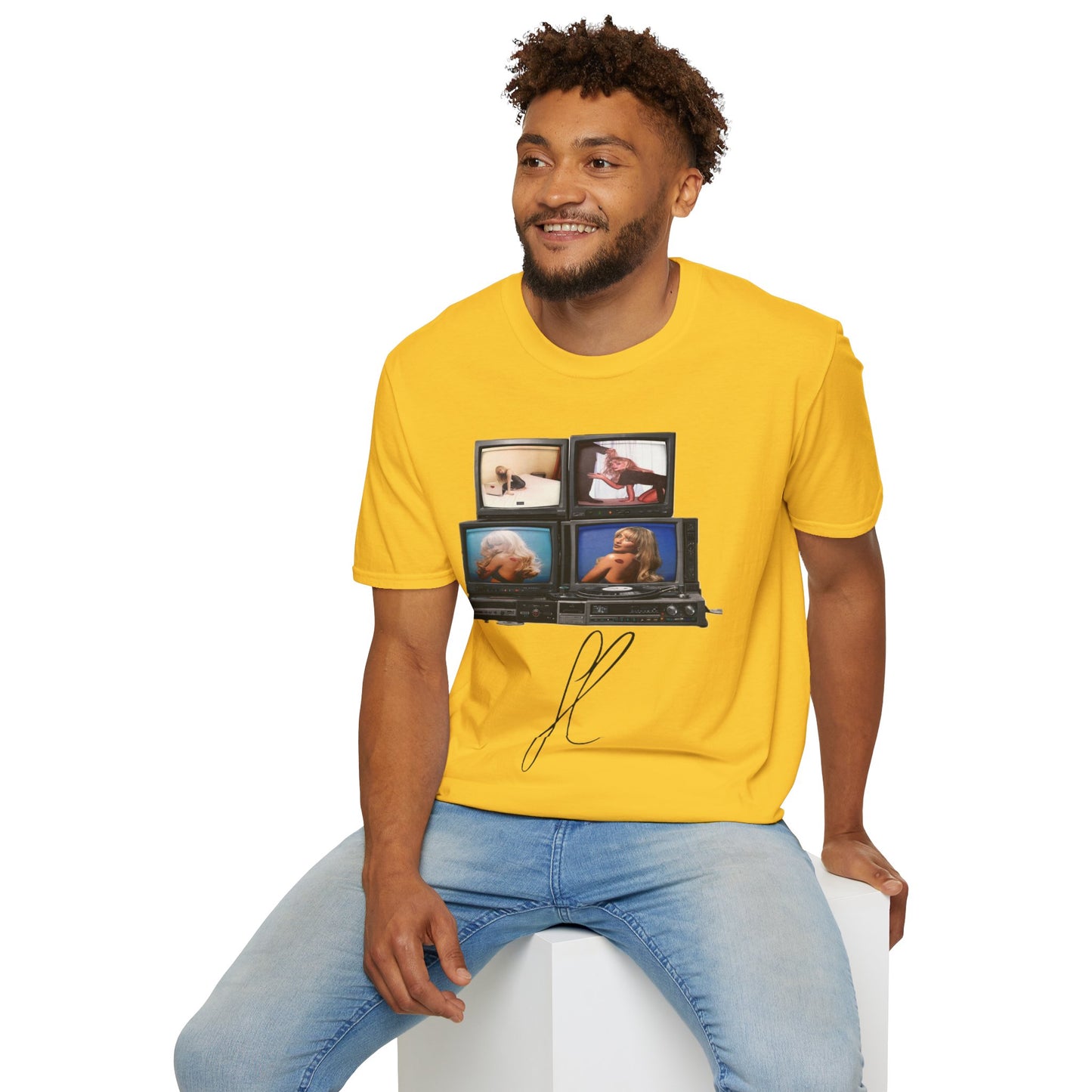 Espresso Era Retro TV Stack Collage T-Shirt