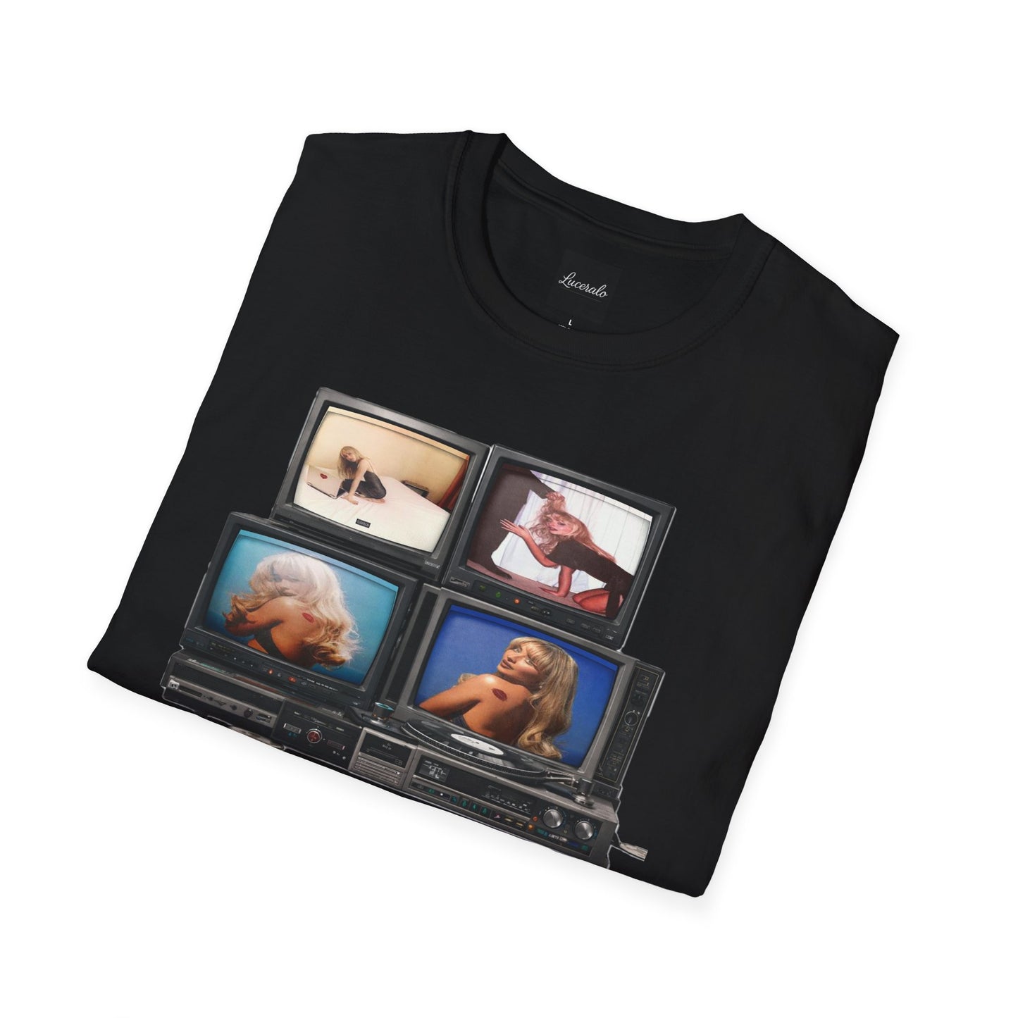 Espresso Era Retro TV Stack Collage T-Shirt